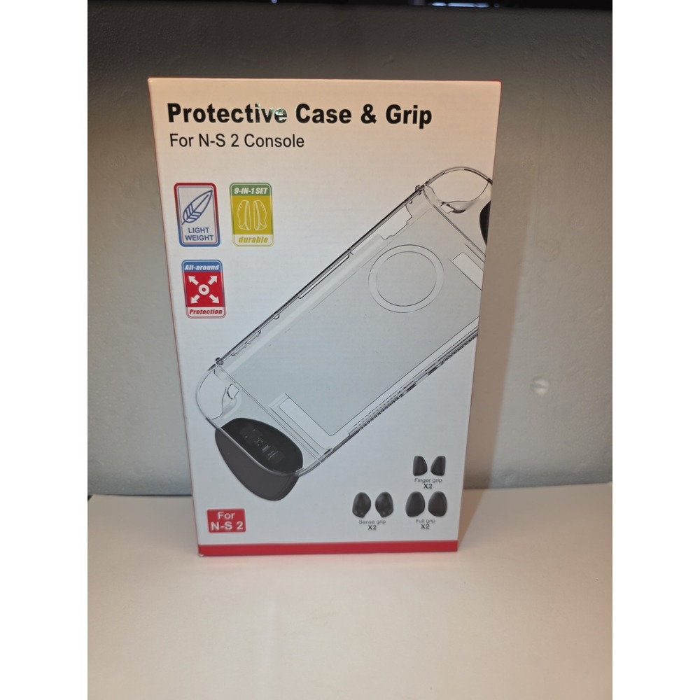 Protective Case And Grip For Nintendo Switch 2 Console Clear 9-in-1 Set NEW